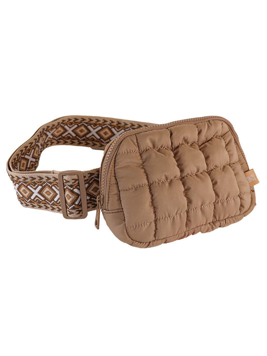 Simply Southern - Puff Belt Bag - Mocha