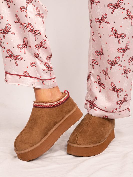 Simply Southern - Platform Slippers - Brown - 2025