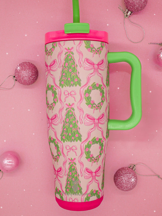 Simply Southern - 40oz Tumbler w/ Straw - Holiday Yuletide