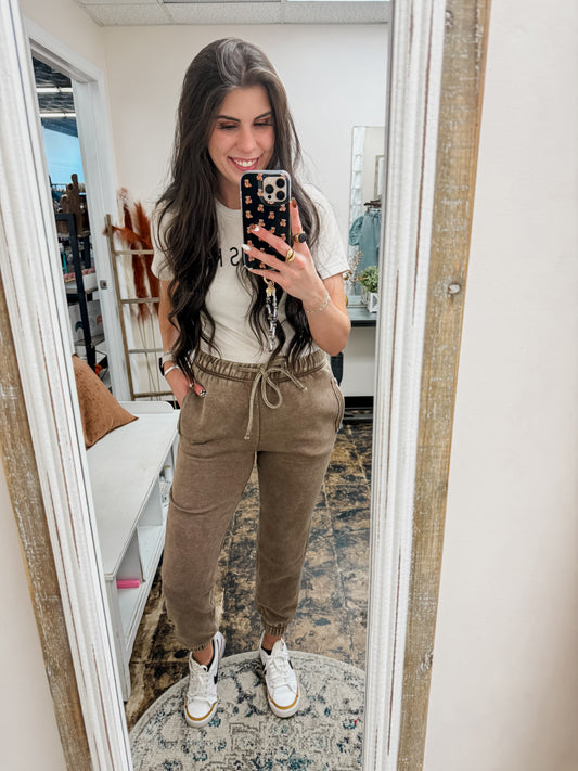 The Landry Sweatpant Joggers - Mocha