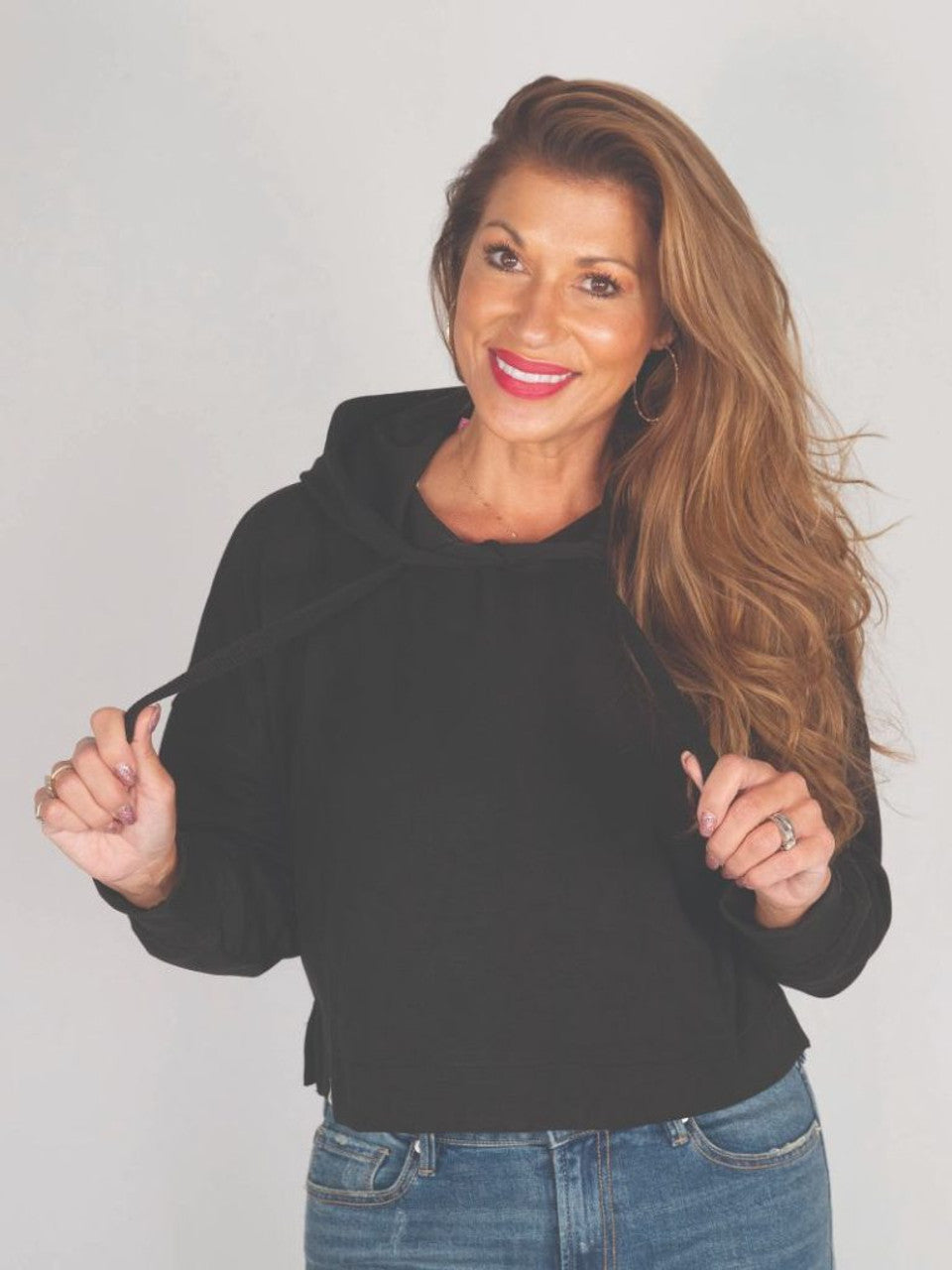 Simply Southern - Hoodie Crop - Black