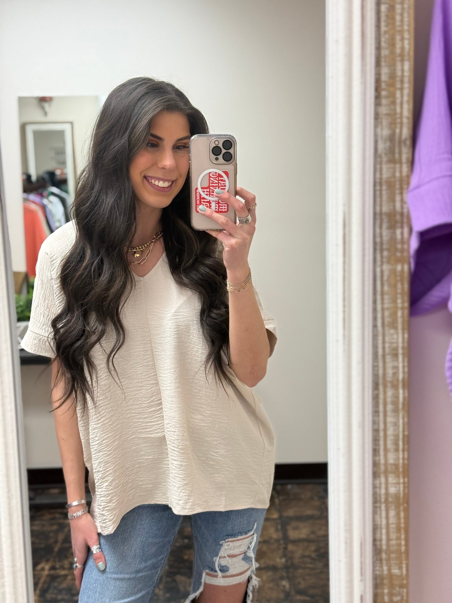 The Becca Top - Sand
