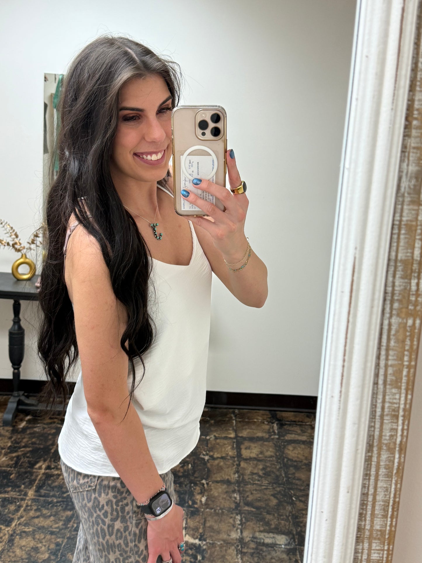 FINAL SALE - The Parker V-Neck Cami - Off White
