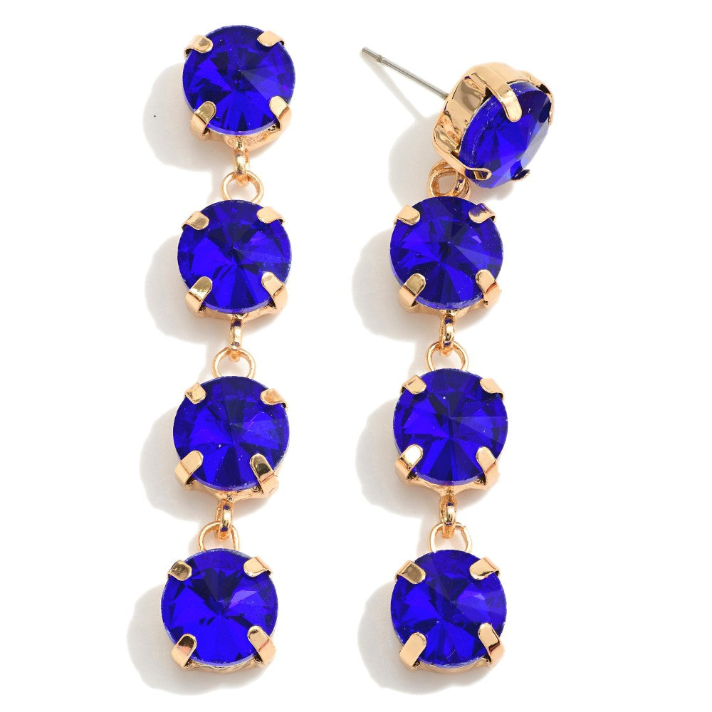 The Mia Earrings - Sapphire