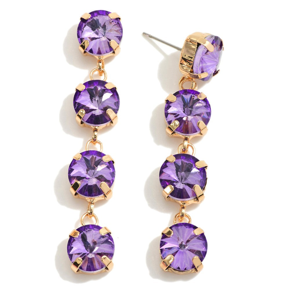 The Mia Earrings - Purple