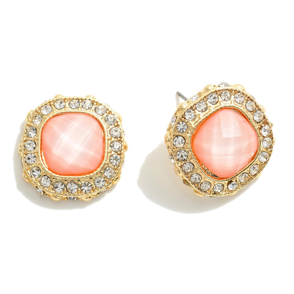 The Allira Earrings - Peach