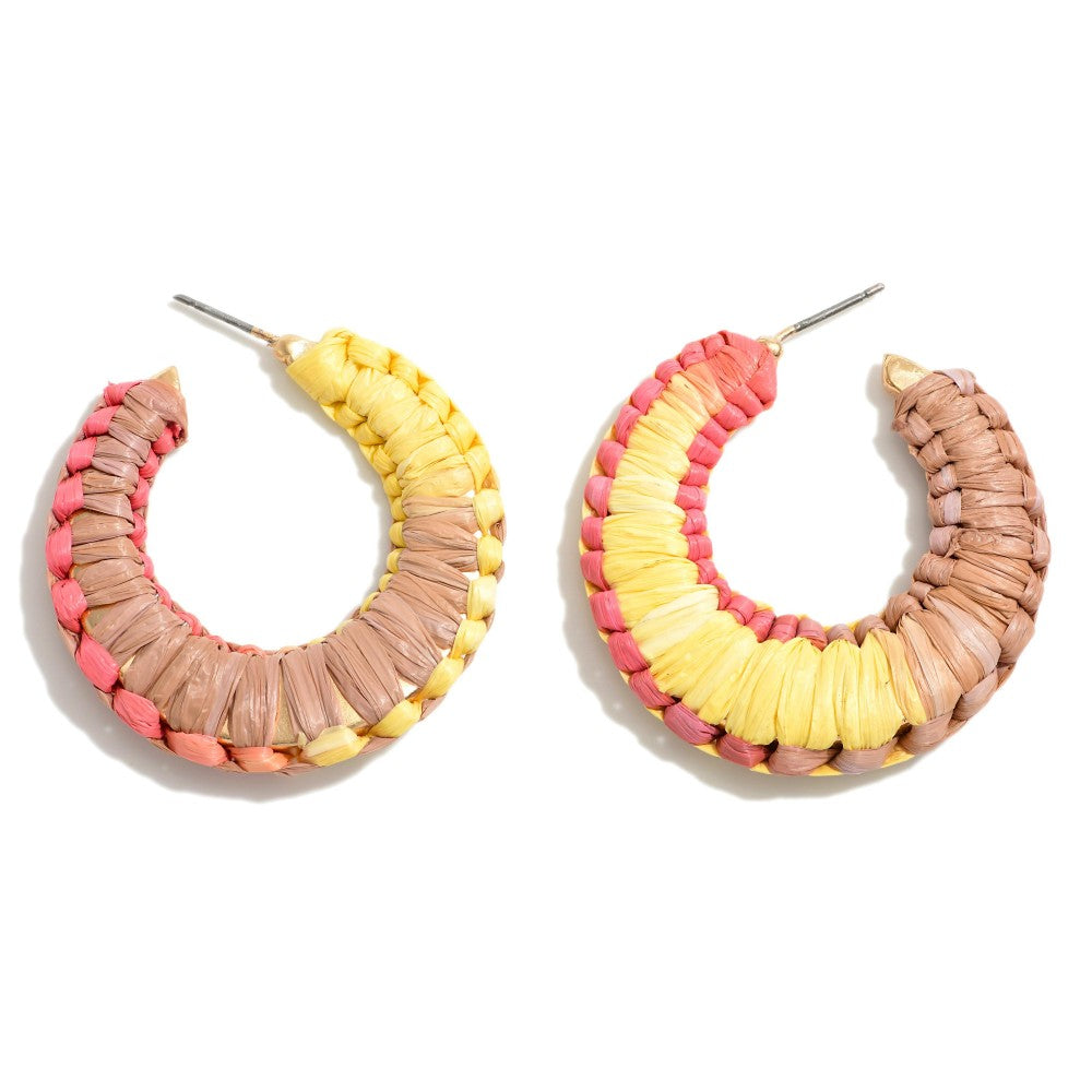 The Lola Earrings - Pink/Yellow