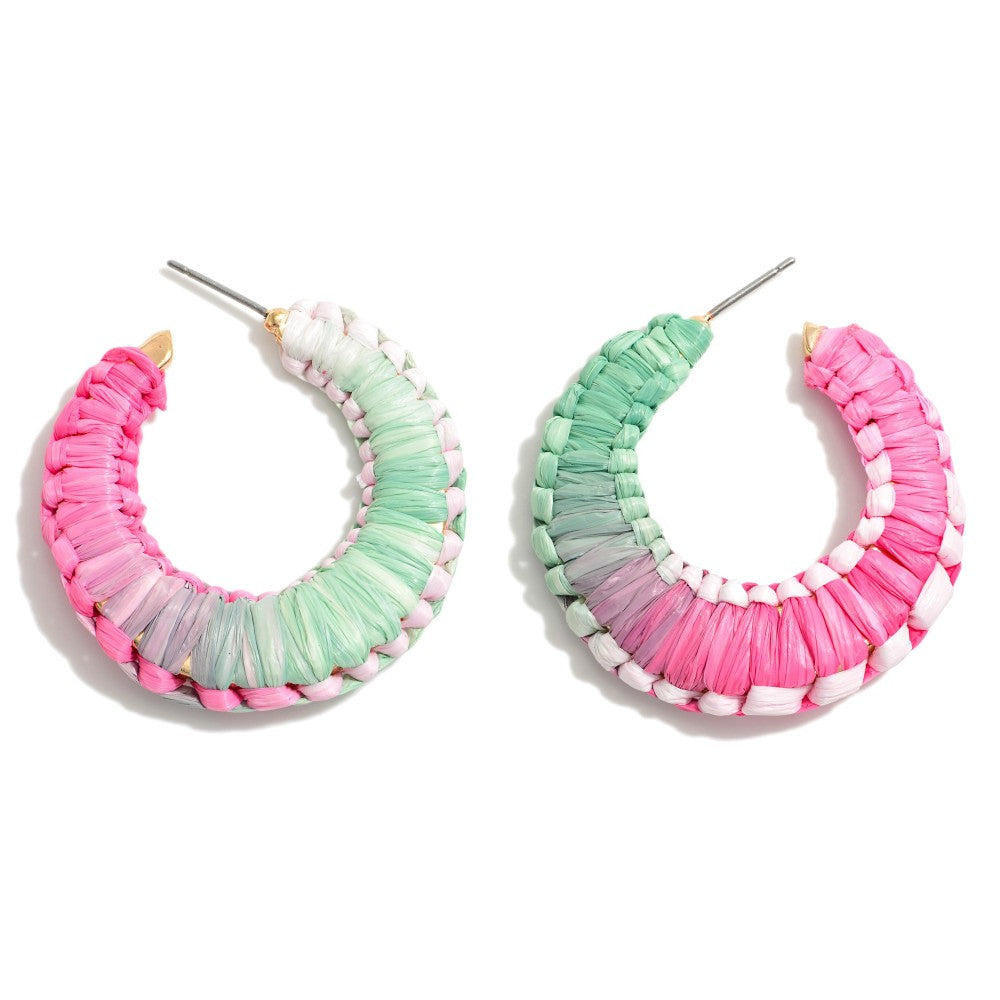 The Lola Earrings - Pink/Green