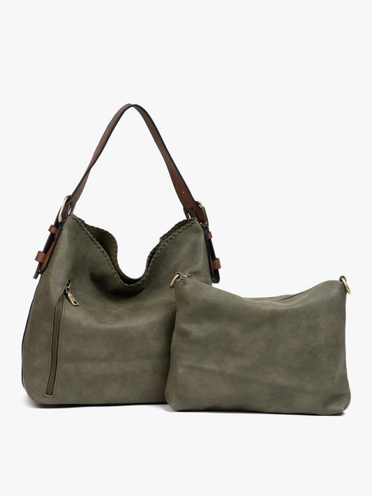 The Alexia 2 in 1 Conceal Carry Hobo Bag - Olive