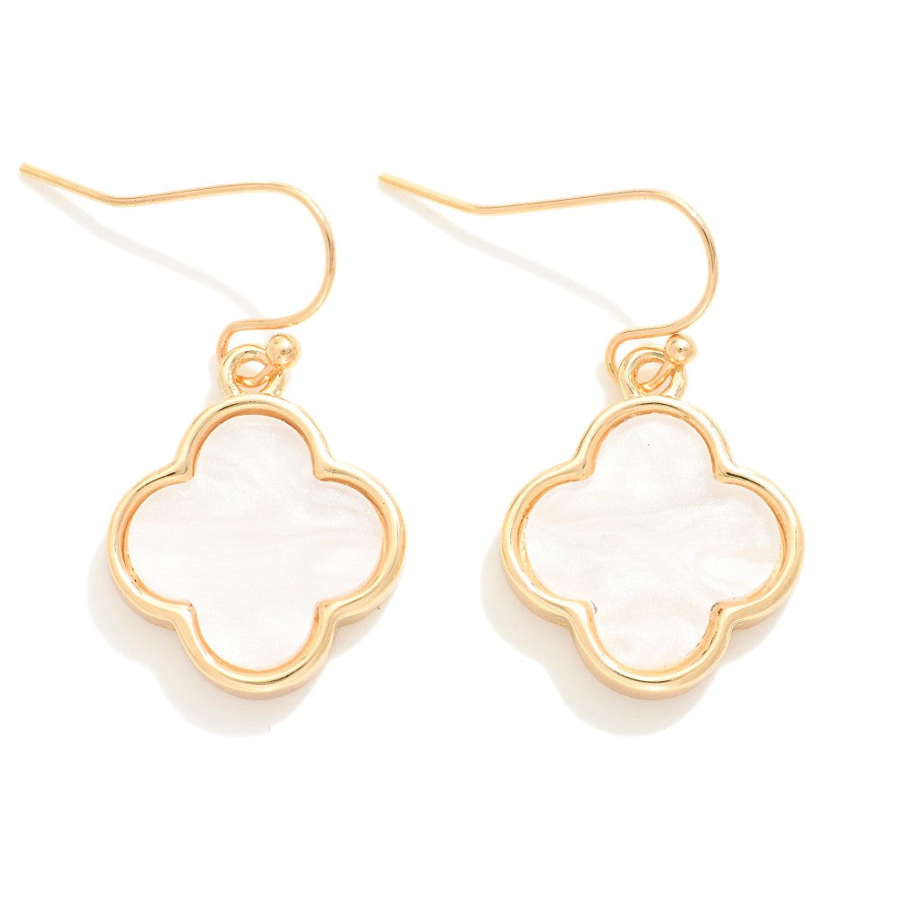 The Leighton Earrings - Gold/White