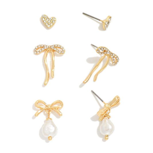 The Kalie Bow Earring Set