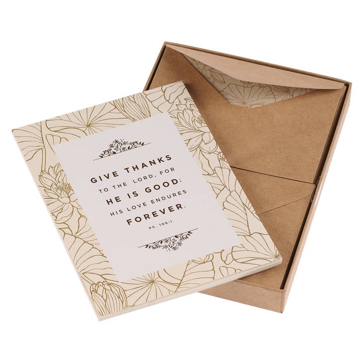 Give Thanks Writing Paper and Envelope Set - Psalm 106:1