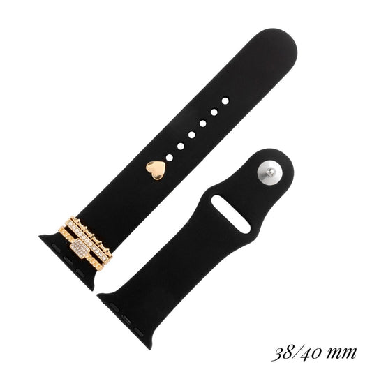 The Bedazzled Apple Watch Band - Black