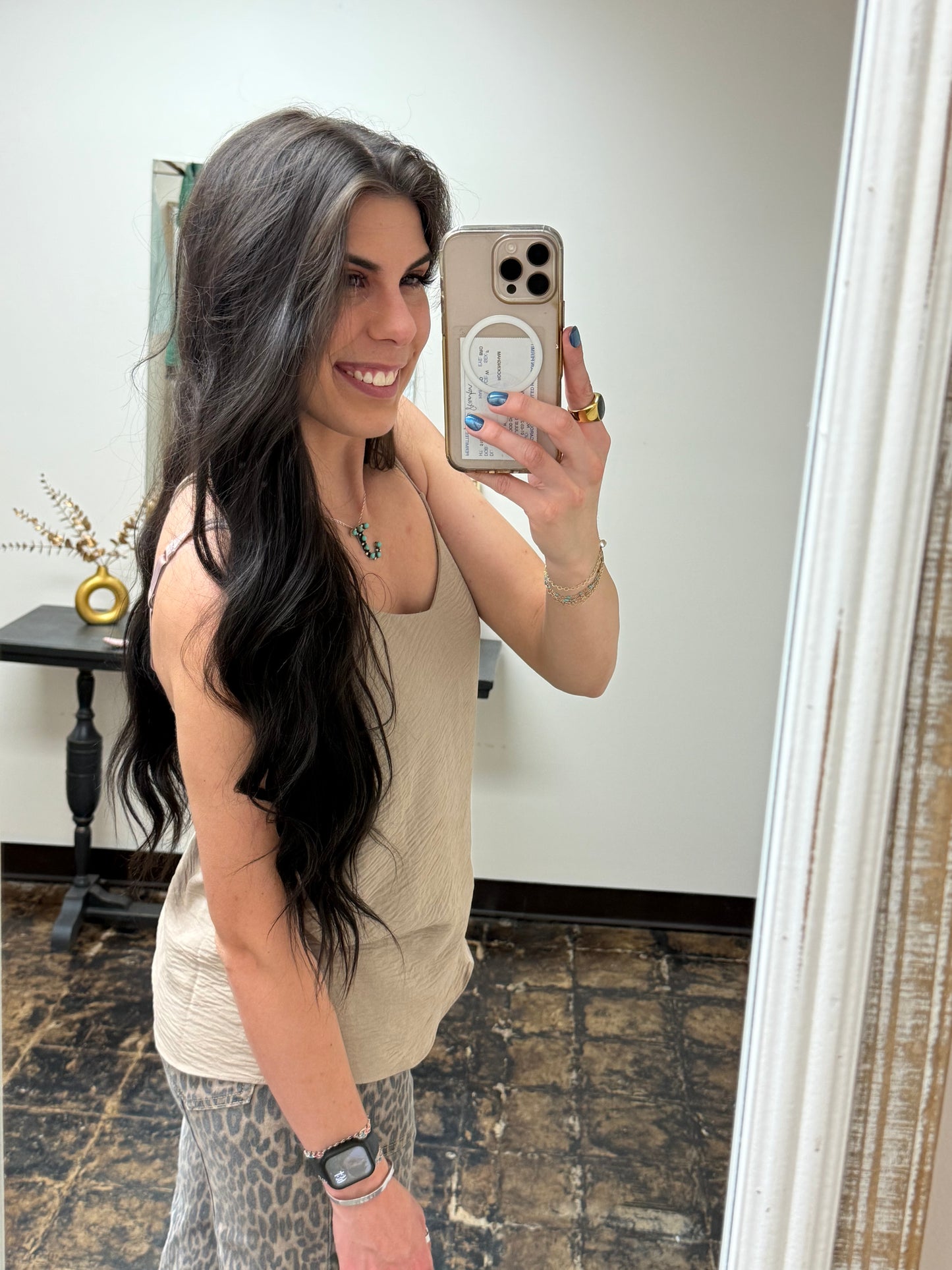 FINAL SALE - The Parker V-Neck Cami - Lt Mocha