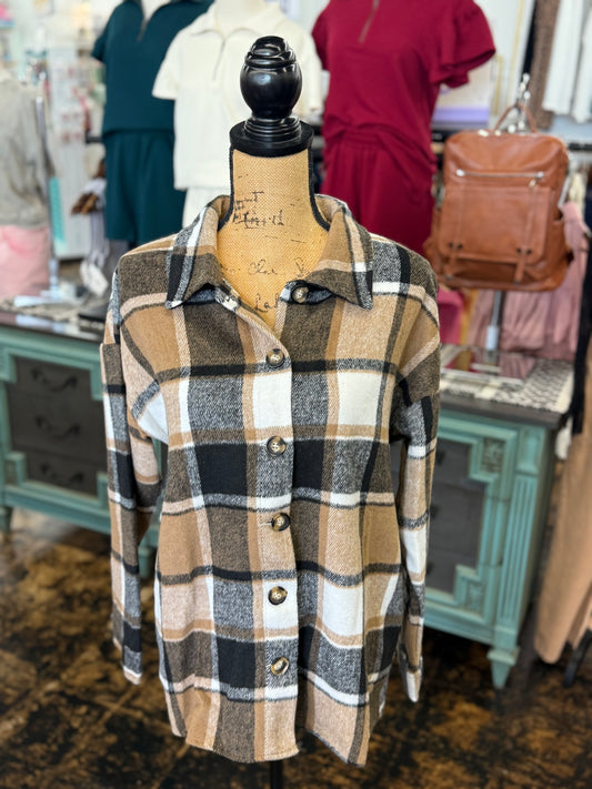 The Norene Shacket - Brown