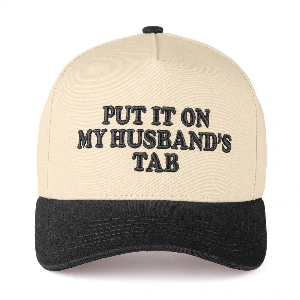The Put It On My Husband's Tab Hat - Black
