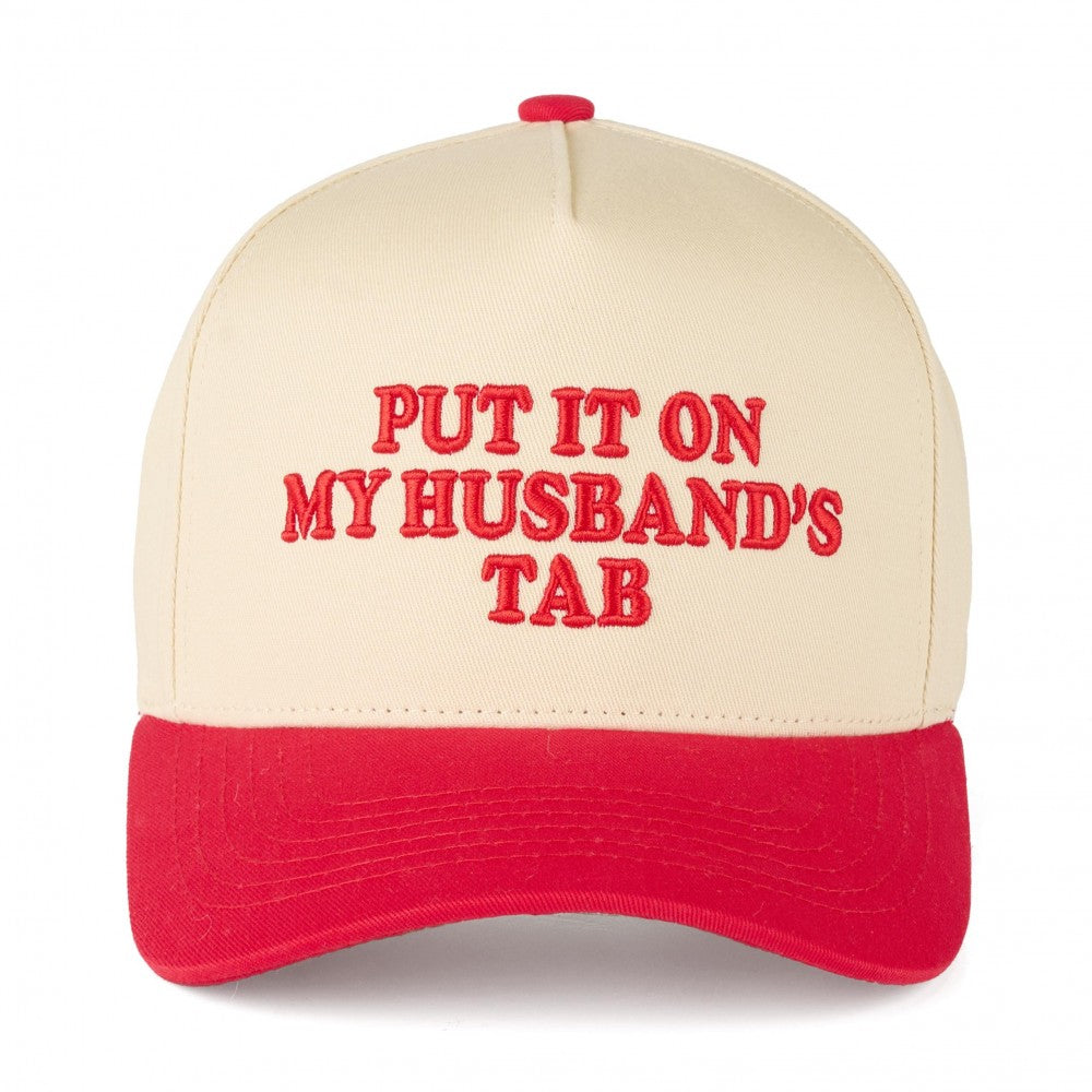 The Put It On My Husband's Tab Hat - Red