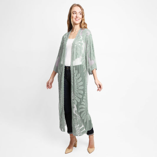 The Stevie Boho Lace Kimono - Mint