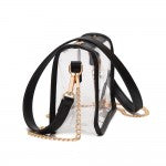 The Ellen Clear Crossbody Bag - Black