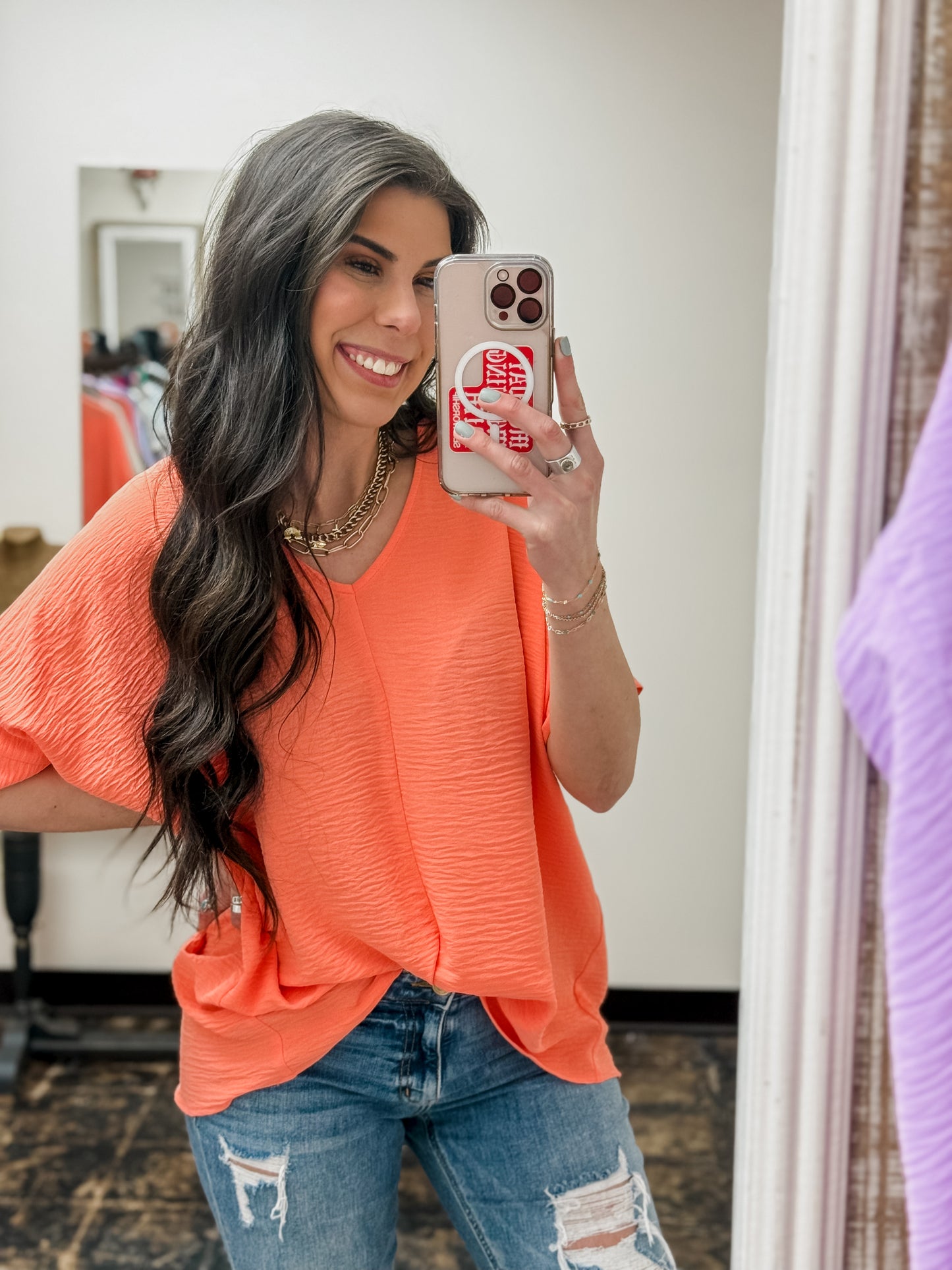 The Becca Top - Coral