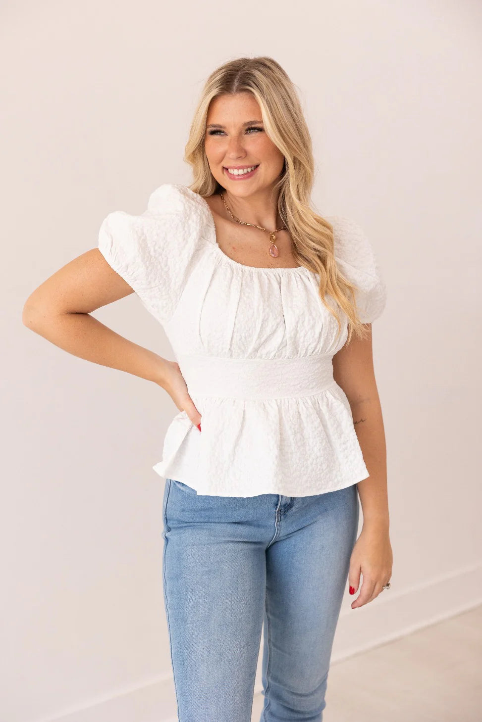 FINAL SALE - The Lynsey Top - White