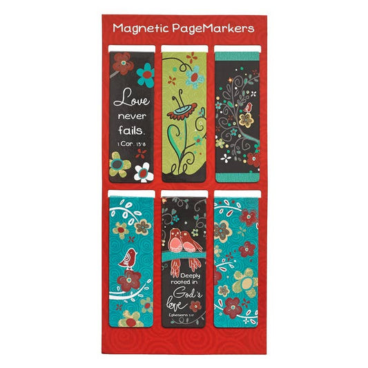 Love Never Fails Magnetic Pagemarker Bookmarks Set