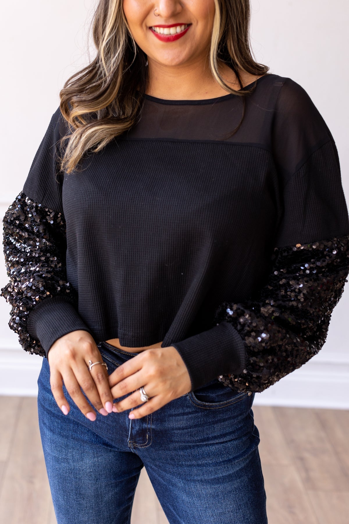 The Holiday Glam Top - Black