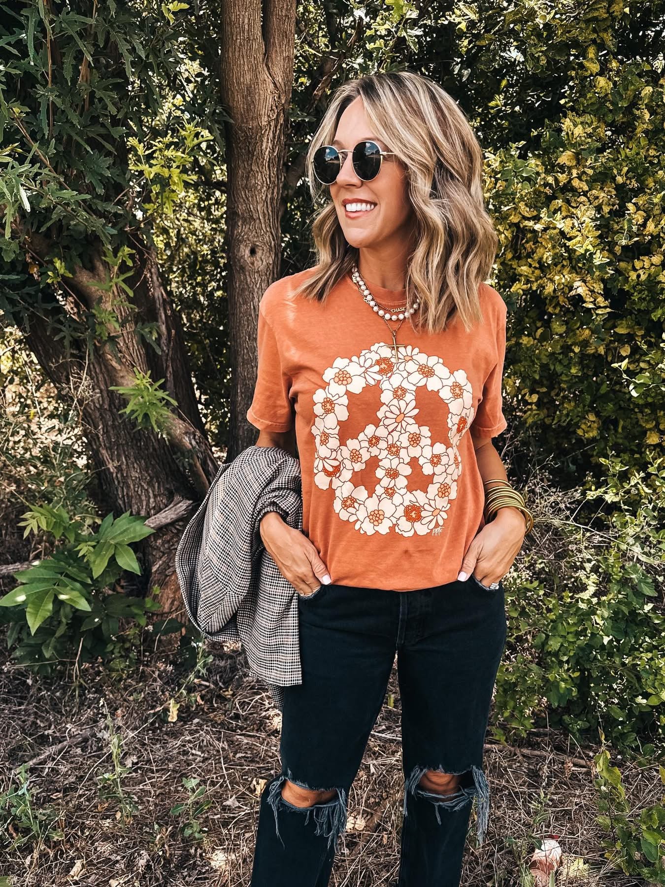 The Peace Floral Fall Tee