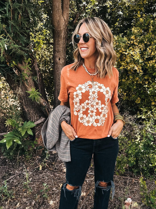 The Peace Floral Fall Tee