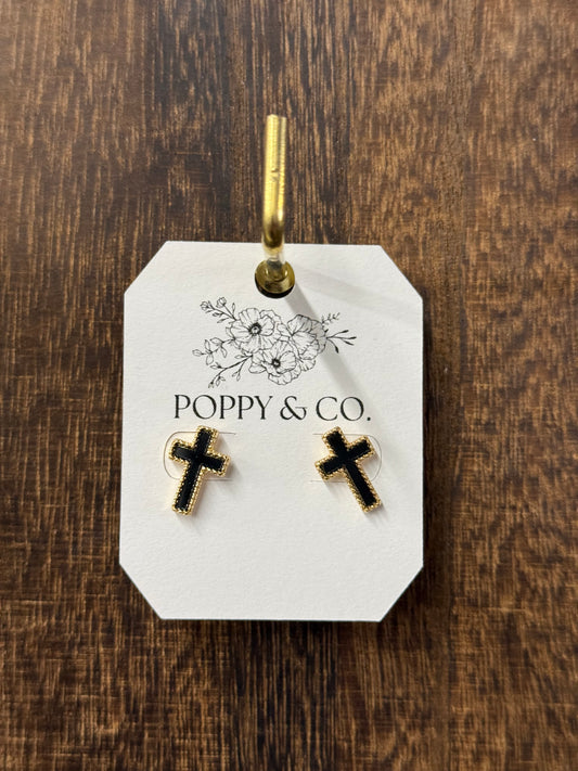 The Keri Earrings - Black/Gold