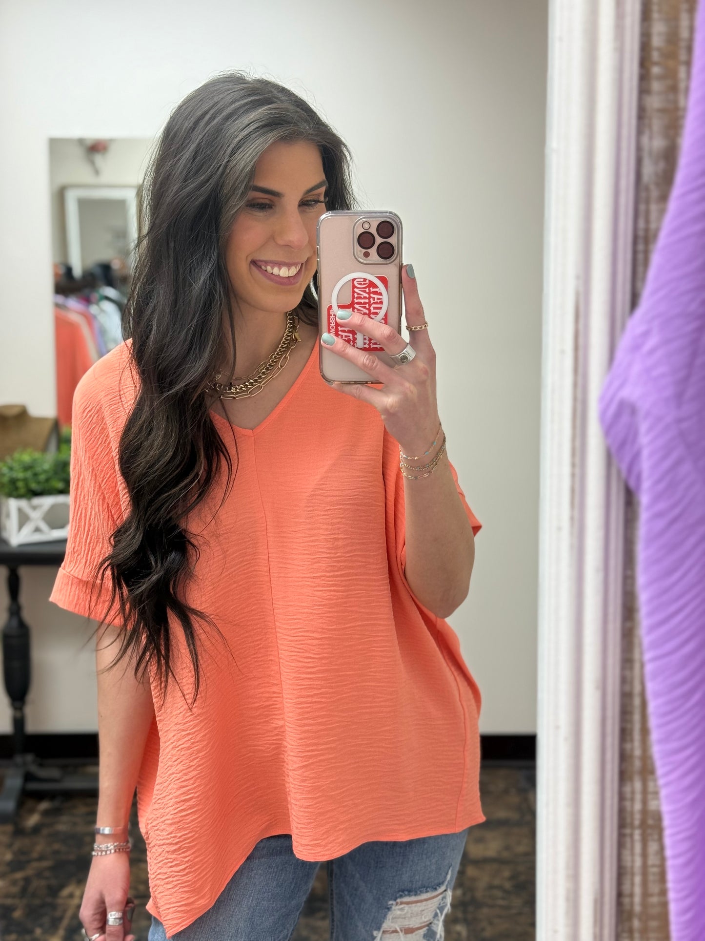 The Becca Top - Coral