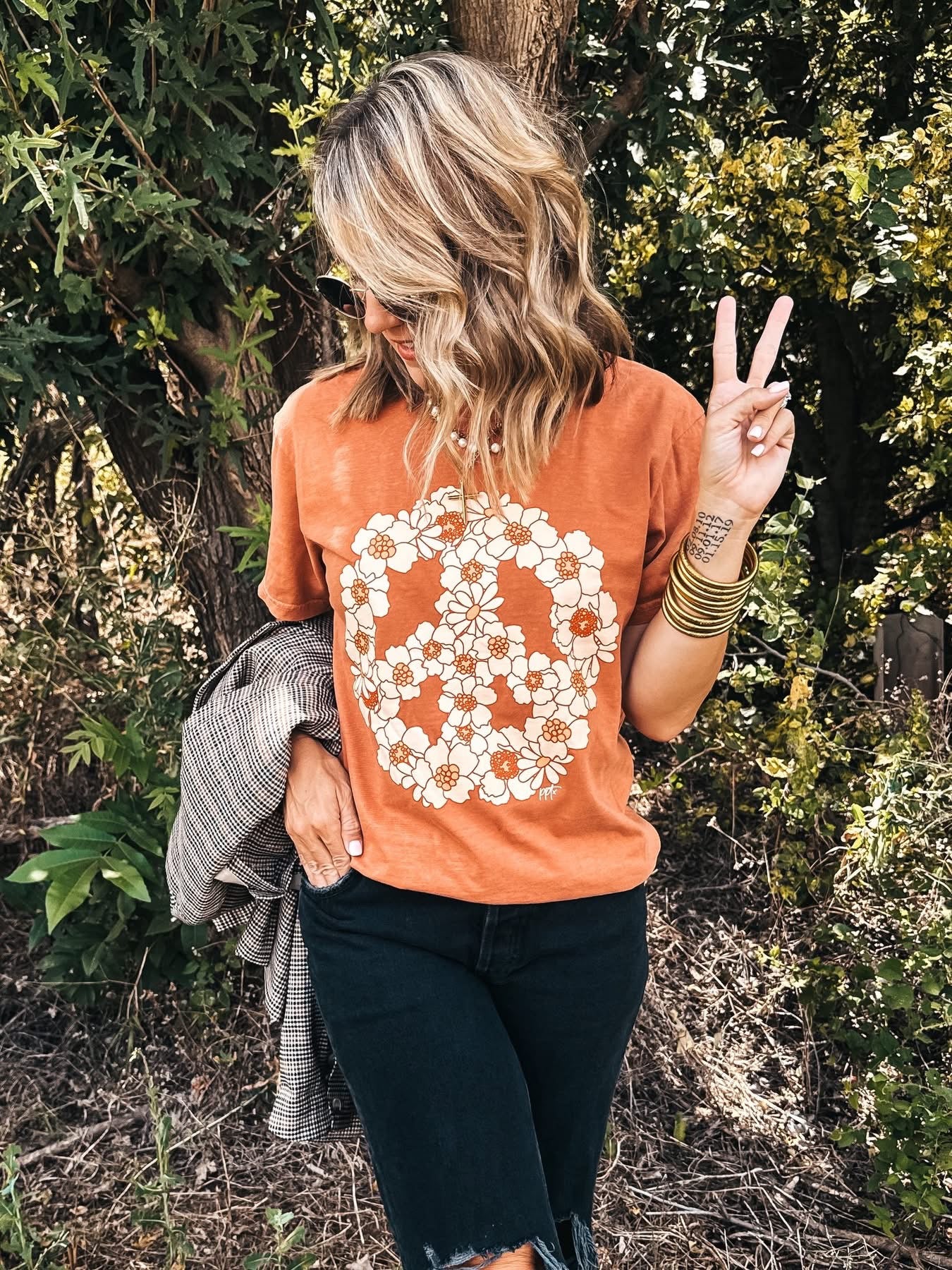 The Peace Floral Fall Tee