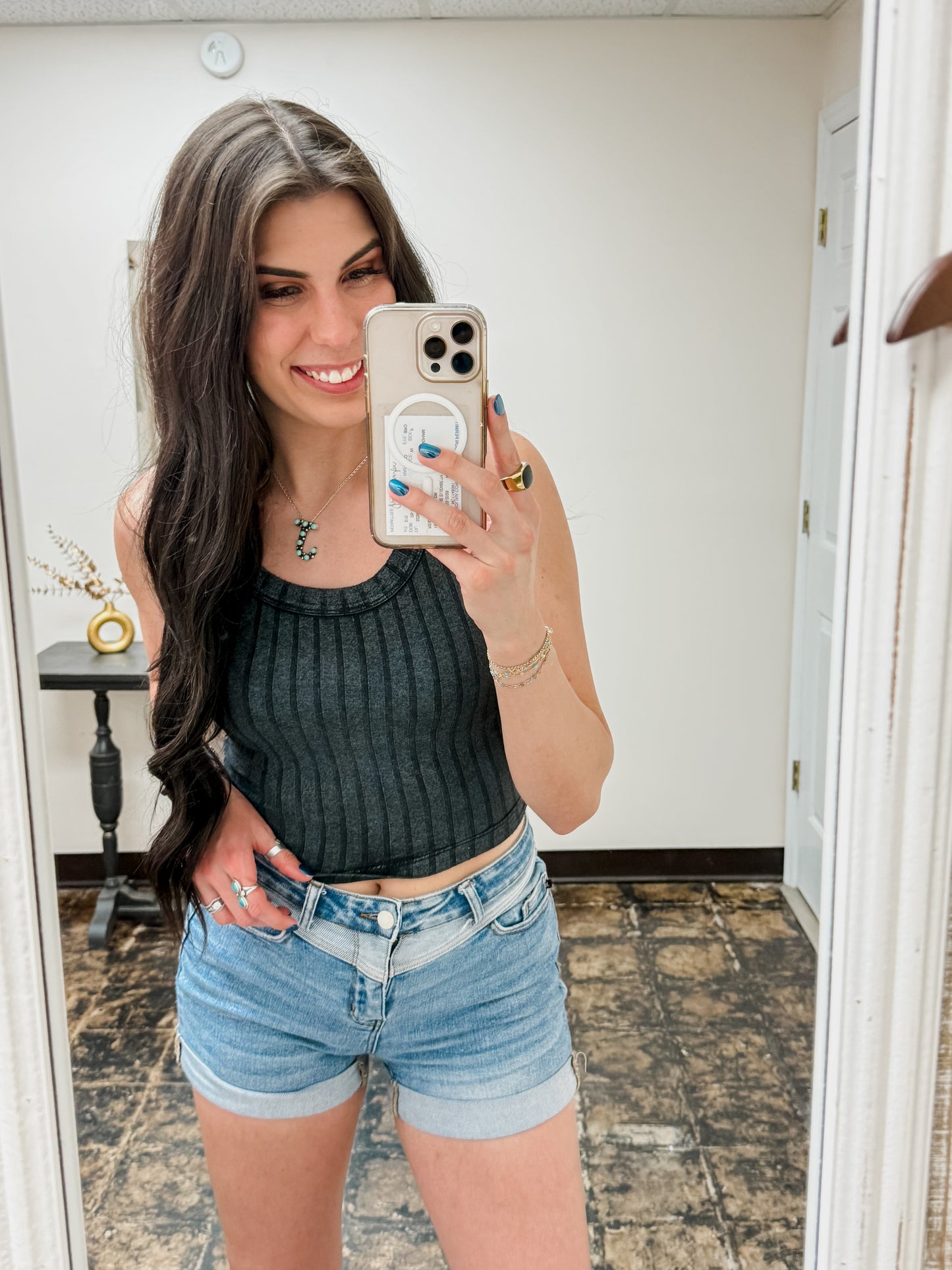 The Briella Top - Ash Black