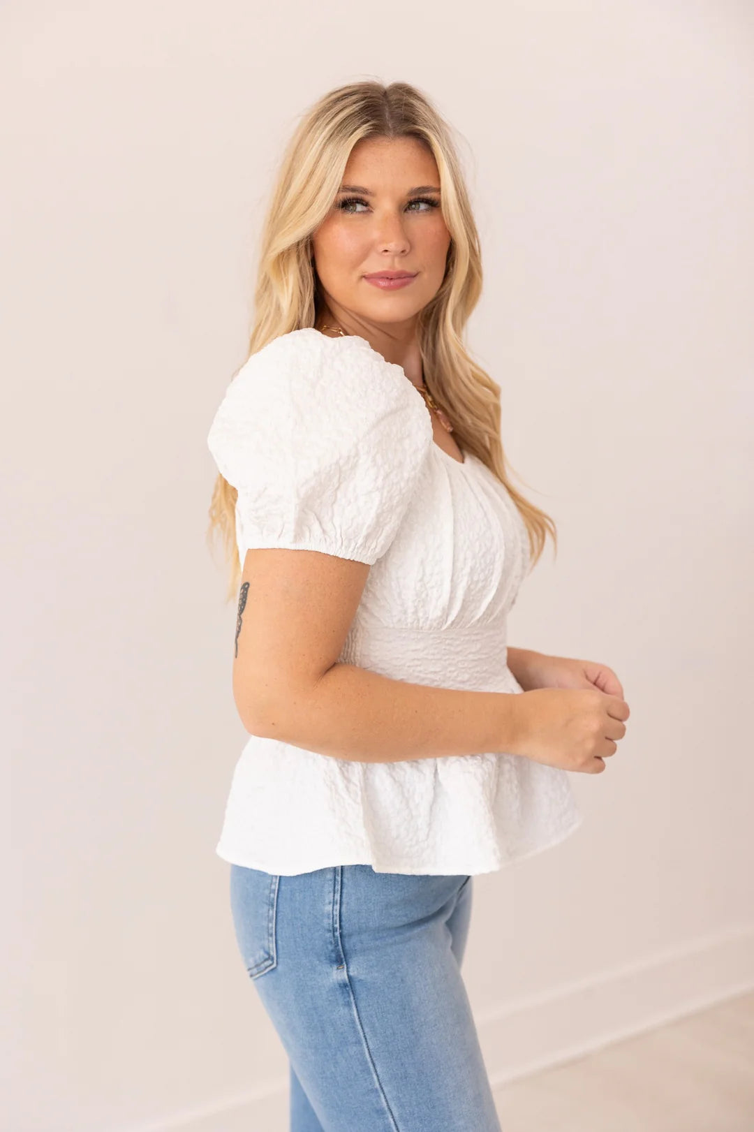 FINAL SALE - The Lynsey Top - White