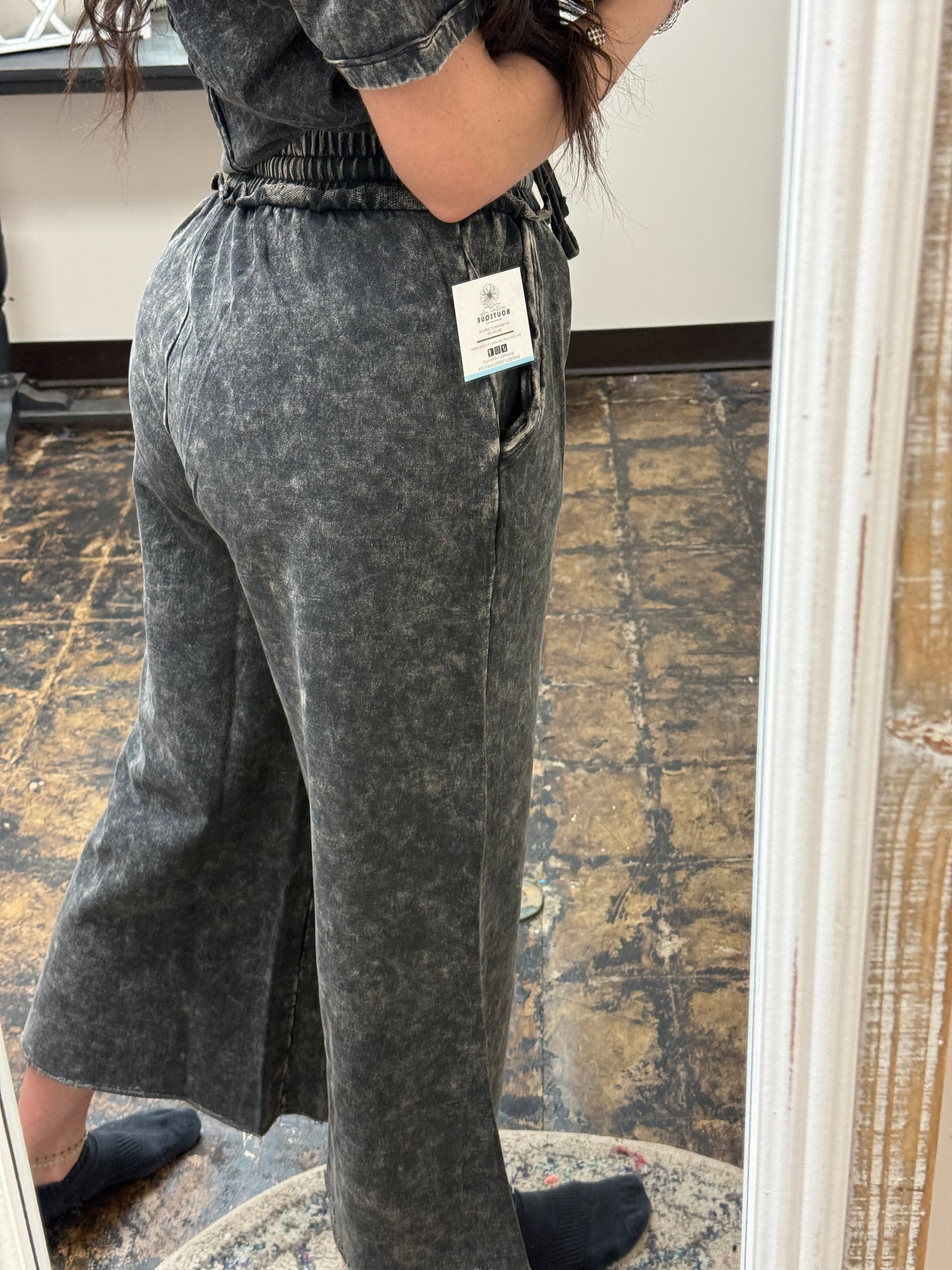 The Sammi Palazzo Pants - Ash Black