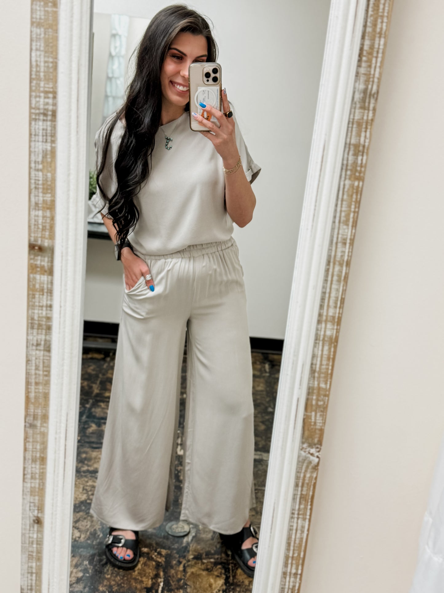 The Louisa Pant Set - Ash Mocha