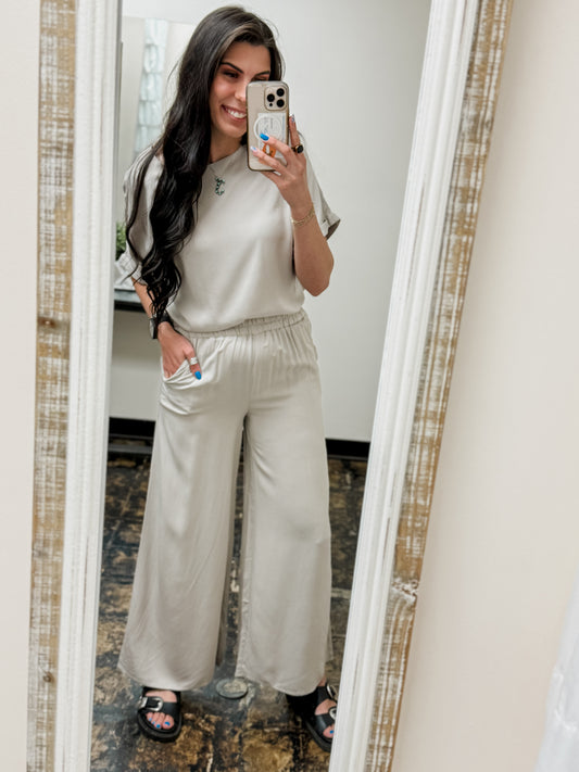 The Louisa Pant Set - Ash Mocha