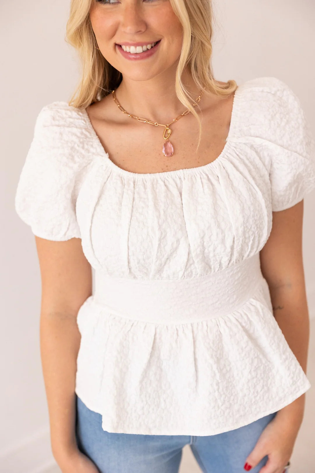 FINAL SALE - The Lynsey Top - White