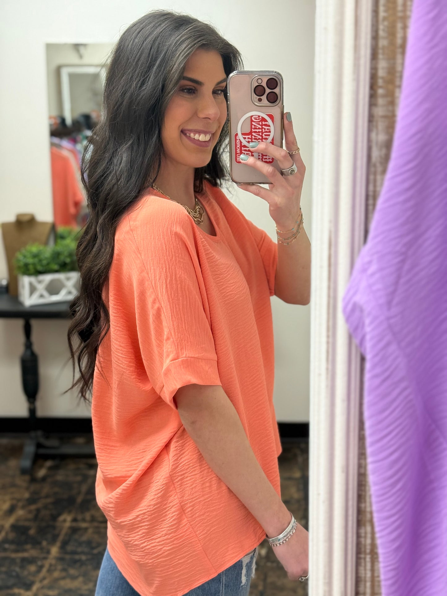 The Becca Top - Coral