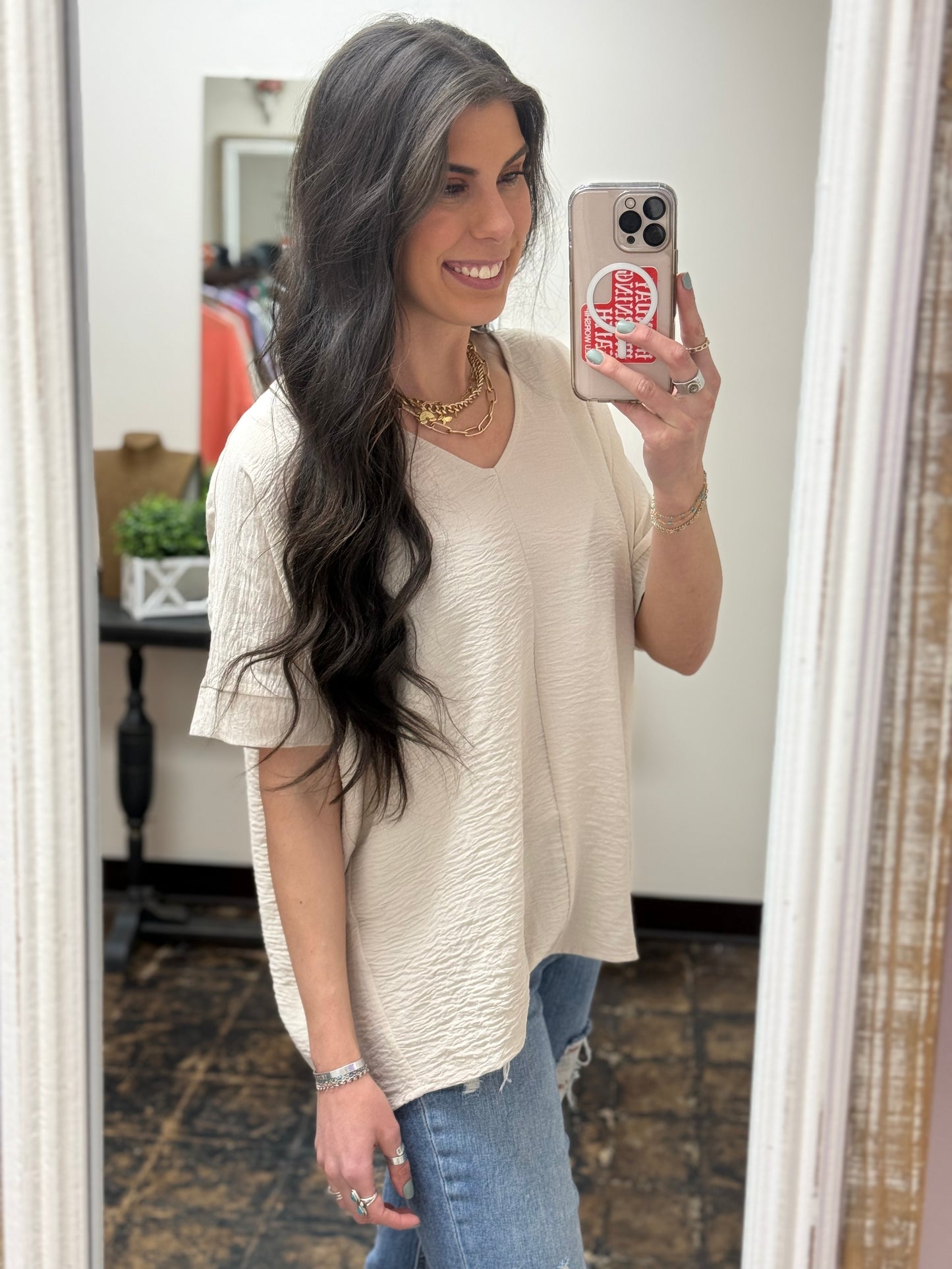 The Becca Top - Sand