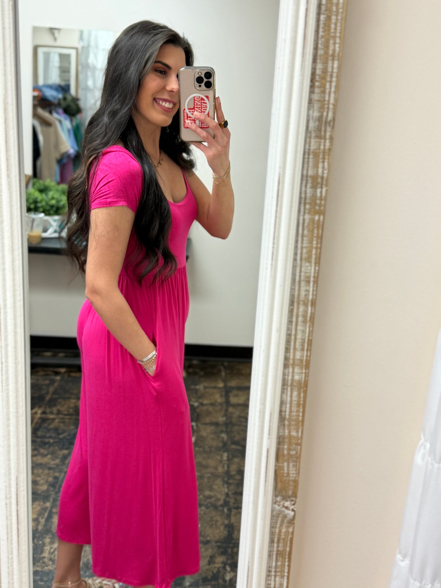 The Wesleigh Jumpsuit - Hot Pink