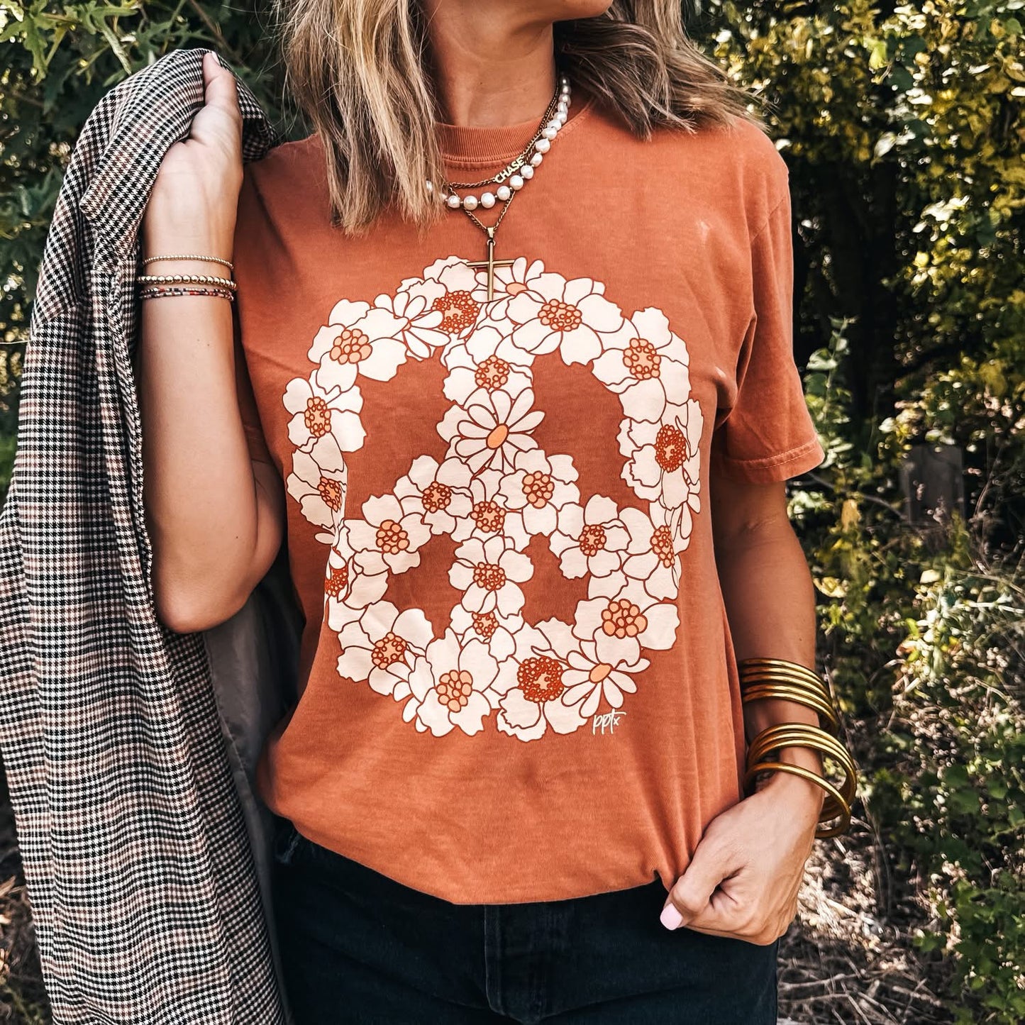 The Peace Floral Fall Tee