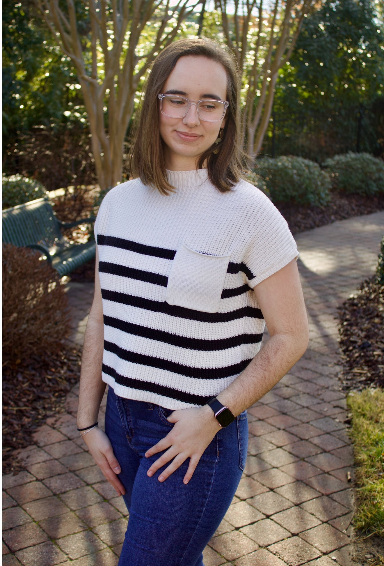 The Jayln Stripe Sweater Top