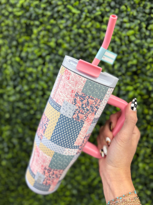 Simply Southern - 40oz Tumbler w/ Straw - Quilt Pattern - 2025