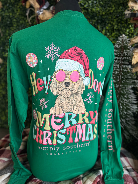 Simply Southern - Hey Dood Merry Christmas Long Sleeve Tee