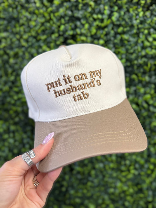 The Put It On My Husband's Tab Hat - Lt Mocha