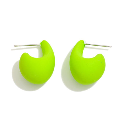 The Elley Earrings - Lime