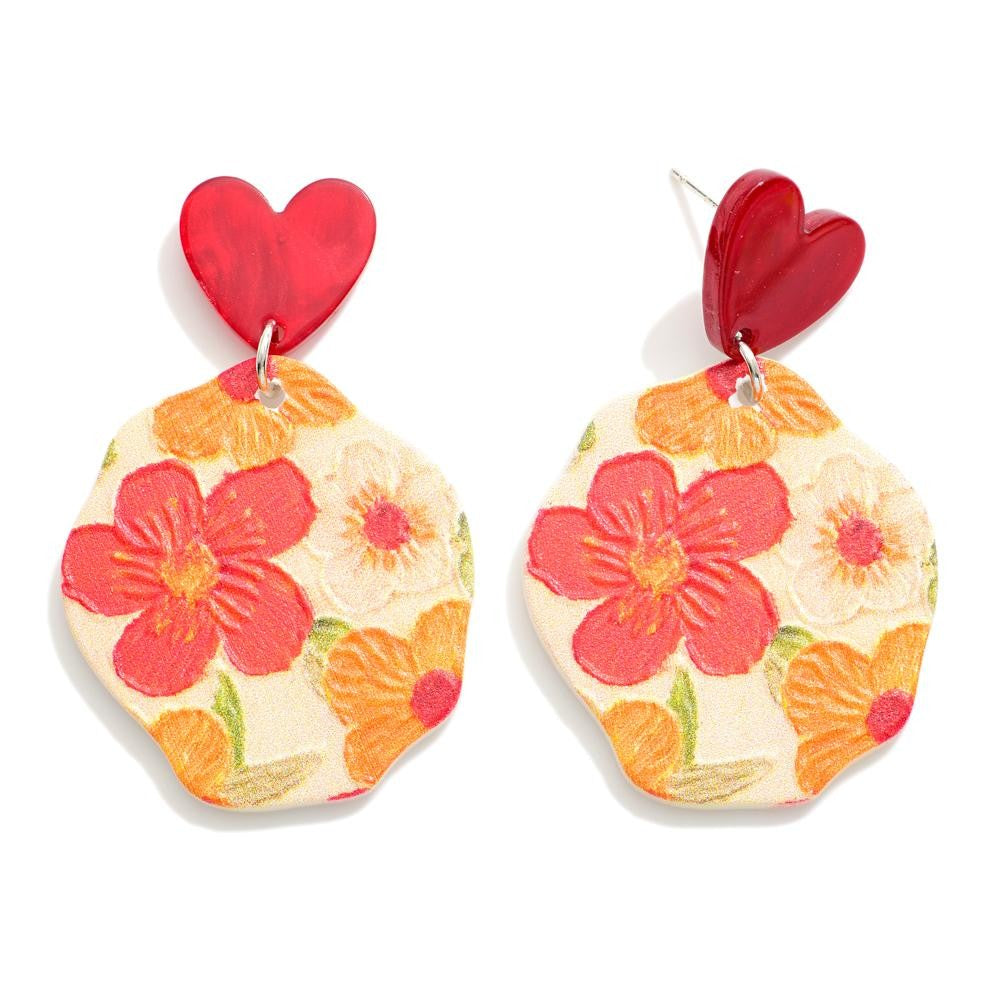 The Flora Earrings - Orange