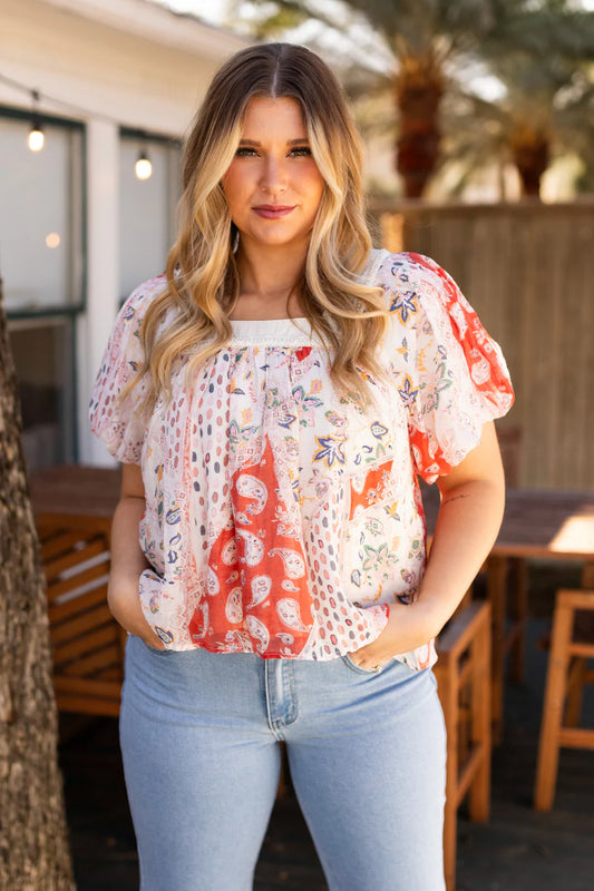 The Rosemary Top - Coral