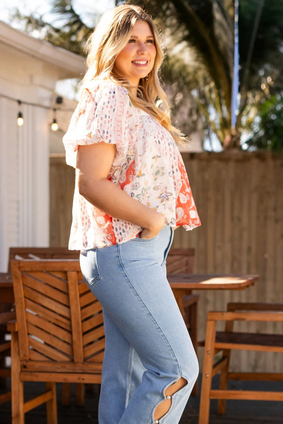 The Rosemary Top - Coral